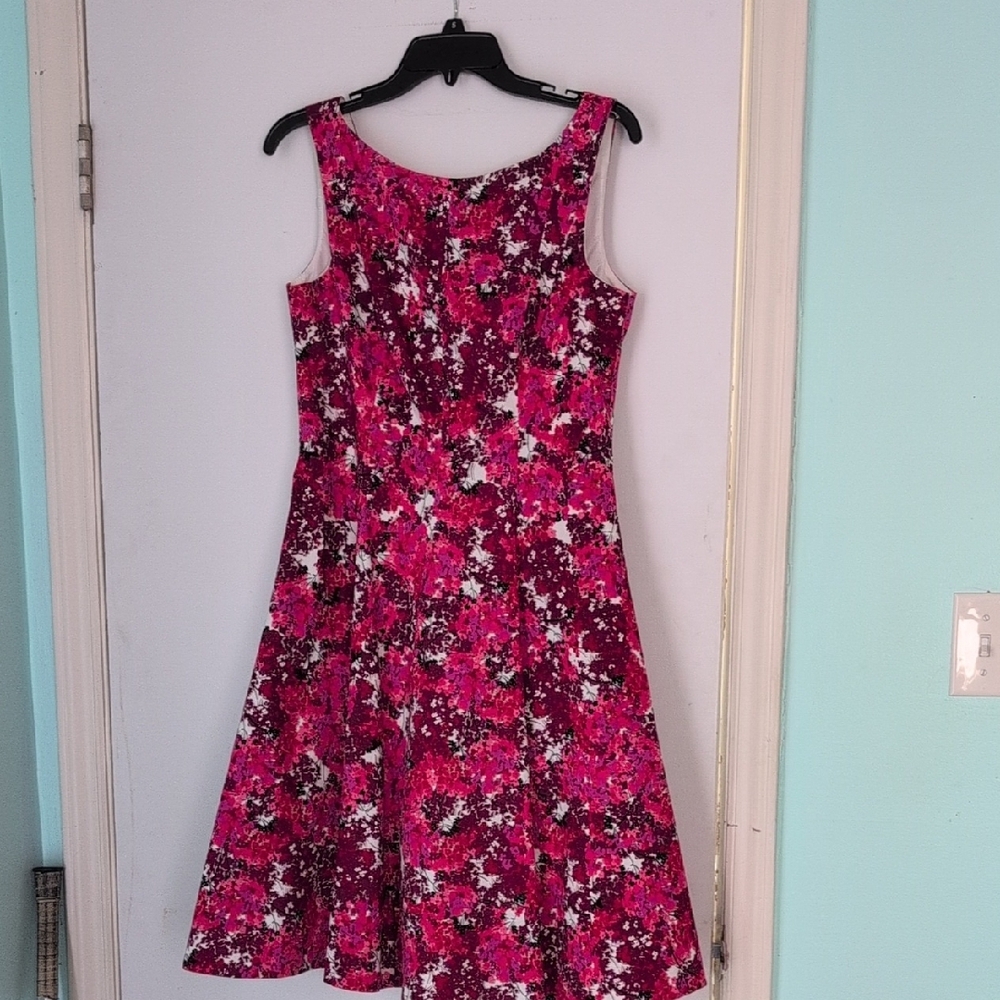 Floral Pink Sleeveless Dress
